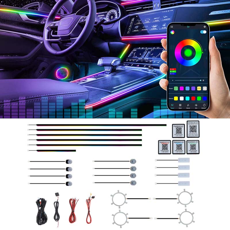 22 in 1 Dream Color RGB Dynami - Led Interior Ambient Light 评论和价格