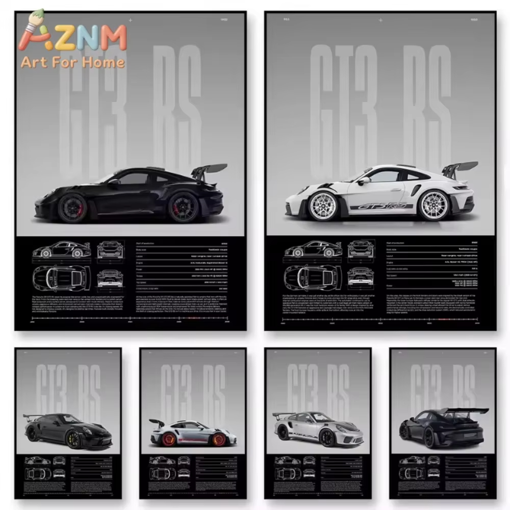 1pc Minimalist 911 GT3-RS 718  - Car Accessories Inside 评论和价格