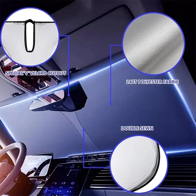 Car Front Window Sunshade UV P - Car Accessories Parts 评论和价格