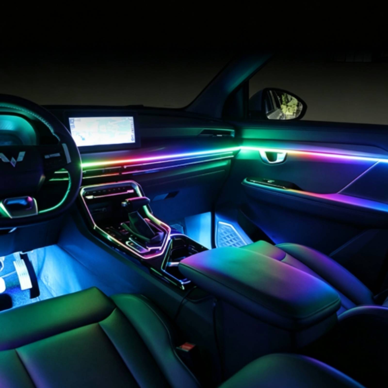 6 Pieces Acrylic Interior Car  - Led Interior Ambient Light 评论和价格