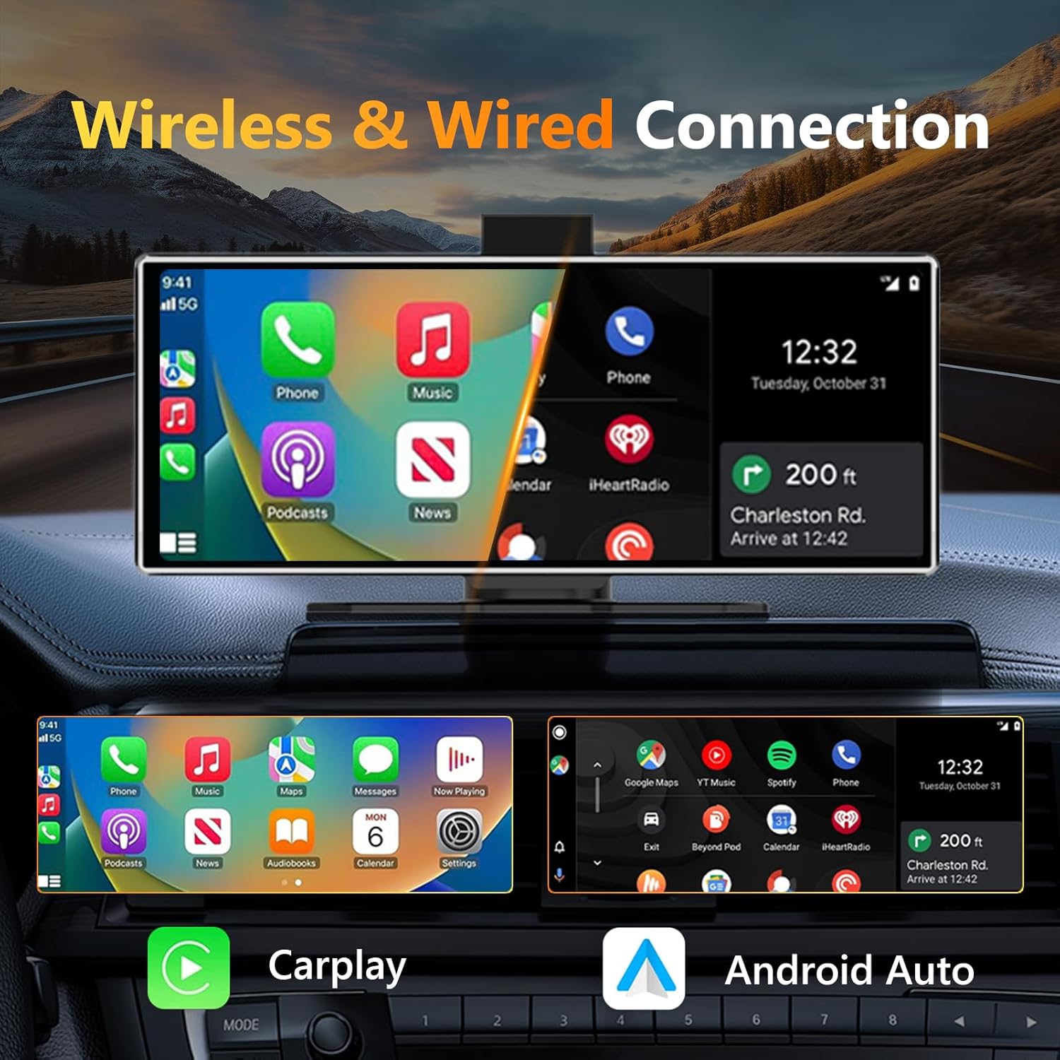 11.26 inch 4K Dash Cam Wireles - Car Dash Cam 评论和价格